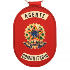 Distintivo de Agente Comunitário com presilha corrente e clips 