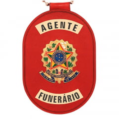 Distintivo de Agente Funerário com presilha corrente e clips 