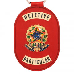 Distintivo de Detetive Particular com presilha corrente e clips