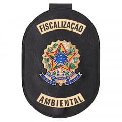 Distintivo de Fiscalização Ambiental com presilha corrente e clips