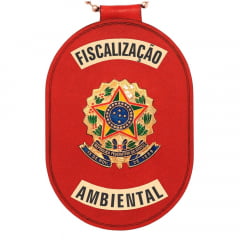 Distintivo de Fiscalização Ambiental com presilha corrente e clips