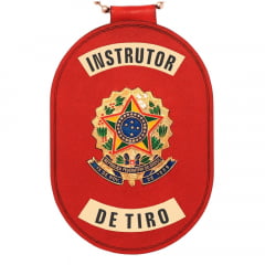 Distintivo de Instrutor de Tiro com presilha corrente e clips 