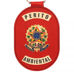 Distintivo de Perito Ambiental com presilha corrente e clips 