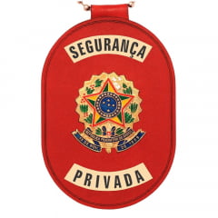 Distintivo de Segurança Privada com presilha corrente e clips 